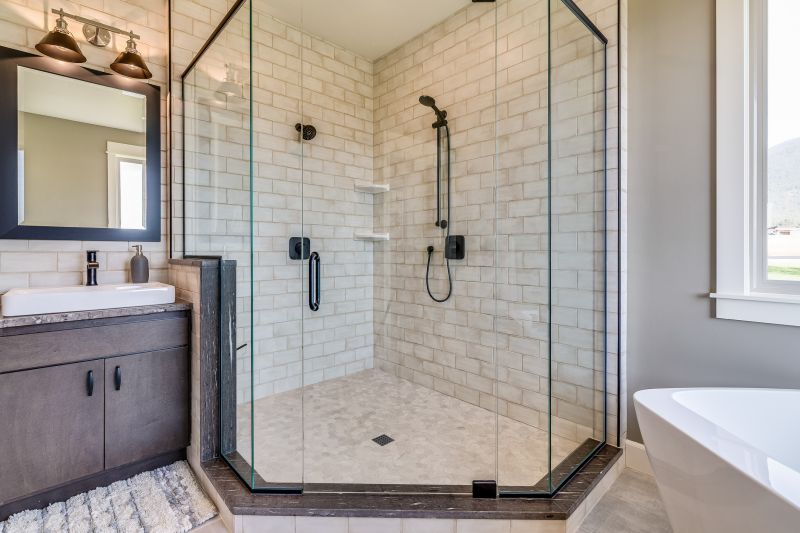 Glass-Enclosed Shower